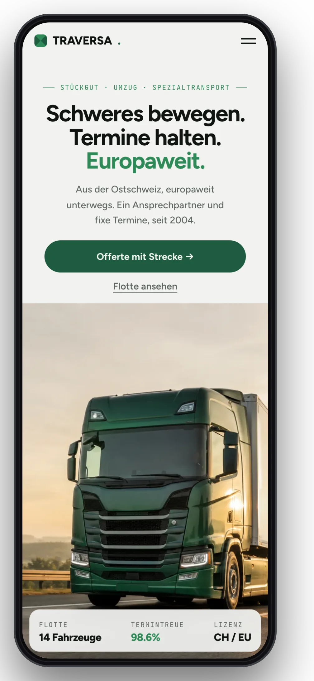 Lokalspot-Projekt für Transport auf dem iPhone